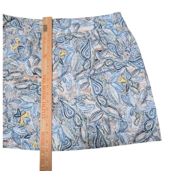 Zac & Rachel Woman Blue Paisley Skirt Floral Womens Size 18W NEW NWT - Picture 3 of 8